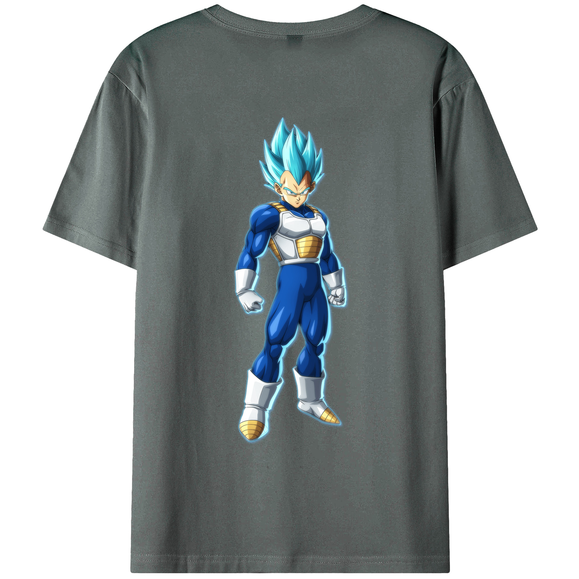 （画像用） ドラゴンボール ベジータ四世（Bejīta Yonsei）DRAGON BALL Vegeta IV 綿100％ メンズ半袖Tシャツ（バックプリント） 通気性